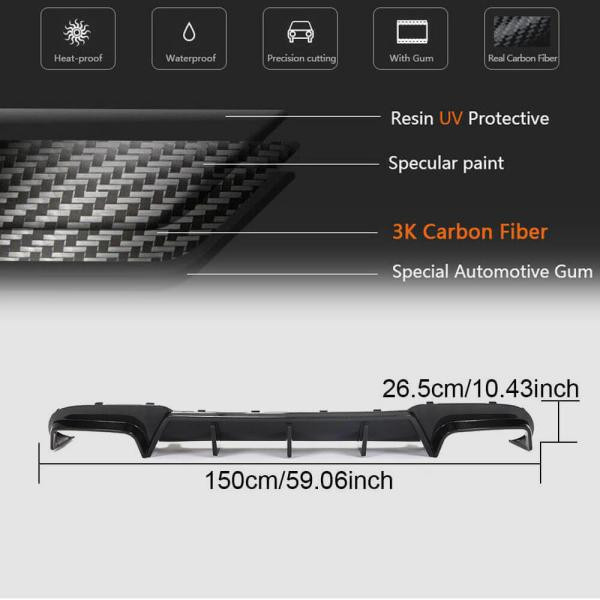 Купити Дифузор заднього бампера V2 (для E63 AMG 2013-2016, Карбон) для Mercedes E-сlass W212 рр