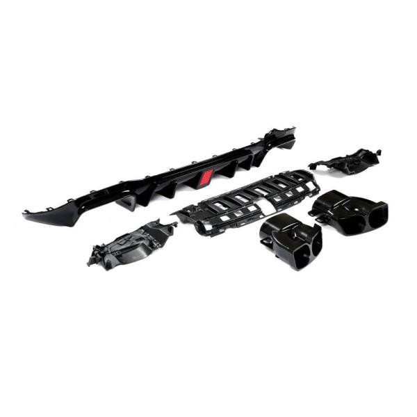 Купить Диффузор заднего бампера с насадками V1 (для AMG/AMG-Line 2016-2019, Карбон) для Mercedes E-сlass W213