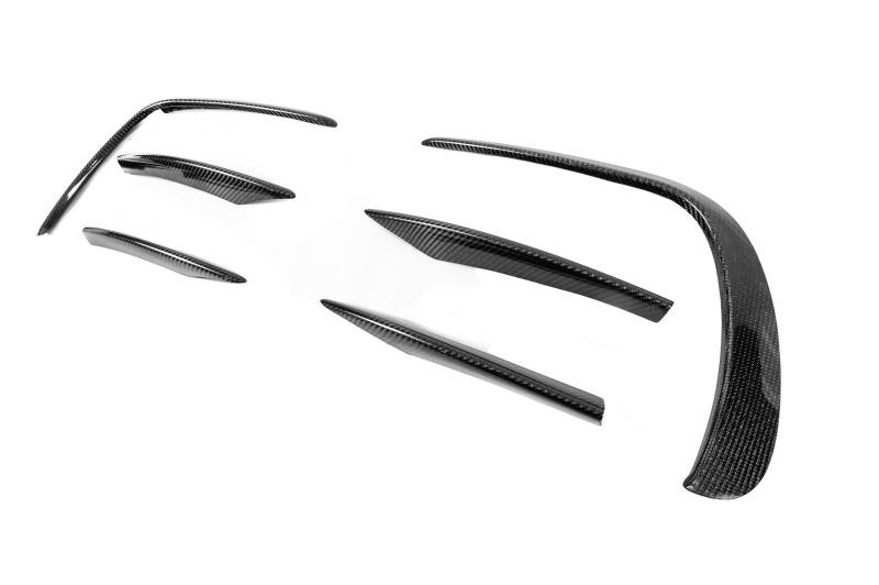 Купити Накладки на передній бампер (для AMG-Line 2020-2025, Сухий карбон) для Mercedes E-сlass W213 рр