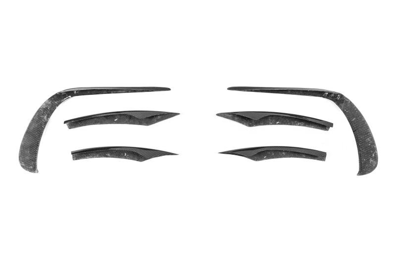 Купити Накладки на передній бампер (для AMG-Line 2020-2025, Сухий карбон) для Mercedes E-сlass W213 рр