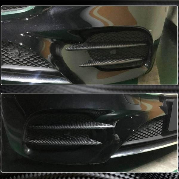 Купити Накладки на передній бампер (для AMG-Line/E43 AMG 2016-2019, Карбон) для Mercedes E-сlass W213 рр