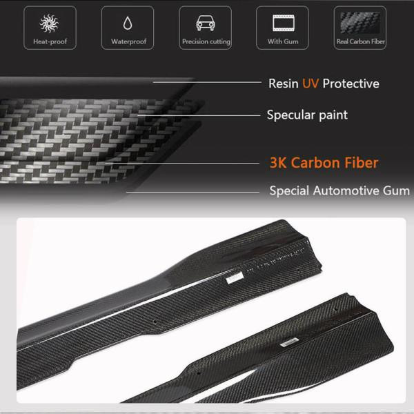 Купить Боковые пороги (2016-2019, Карбон) для Mercedes E-сlass W213