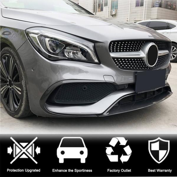 Купить Накладка на передний бампер Lip (для AMG-Line SD 2017-2019, Карбон) для Mercedes CLA C117