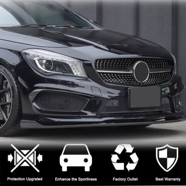 Купить Накладка на передний бампер Lip (для CLA45 AMG SD 2013-2015, Карбон) для Mercedes CLA C117