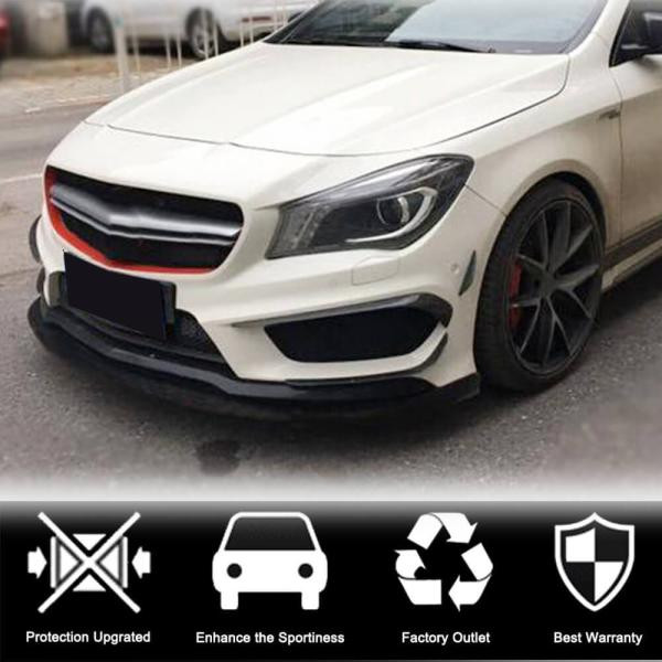 Купити Накладки на передній бампер (для CLA45 AMG SD 2013-2016, Карбон) для Mercedes CLA C117 рр