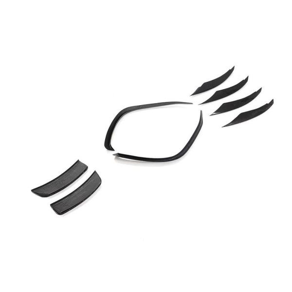 Купить Накладки на передний бампер (для AMG-Line SD 2018-2021, Карбон) для Mercedes A-сlass W177 2018- гг