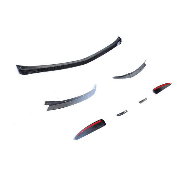 Купити Накладка на передній бампер Lip V1 (для AMG-Line SD 2018-2021, Карбон) для Mercedes A-сlass W177 2018- рр