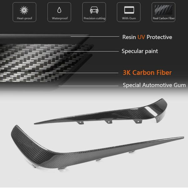 Купить Накладки на передний бампер (для CLS63 AMG SD 2015-2018, Карбон) для Mercedes CLS C218