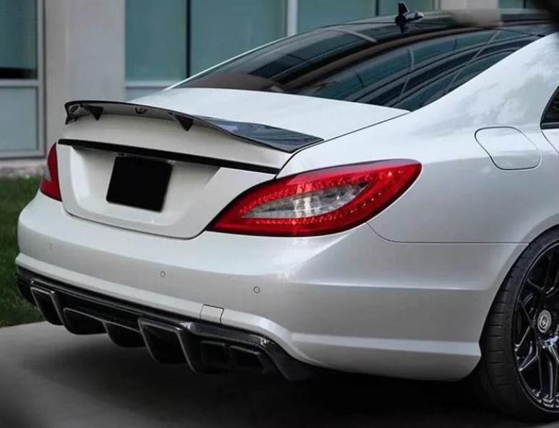 Купити Дифузор заднього бампера (для AMG-Line/CLS63 AMG 2011-2014, Карбон) для Mercedes CLS C218 рр