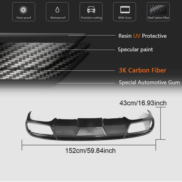 Купити Дифузор заднього бампера V1 (для AMG-Line 2017-2019, Карбон) для Mercedes E-class coupe C238