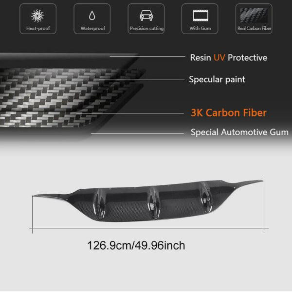 Купити Дифузор заднього бампера V2 (для AMG-Line 2017-2019, Карбон) для Mercedes E-class coupe C238