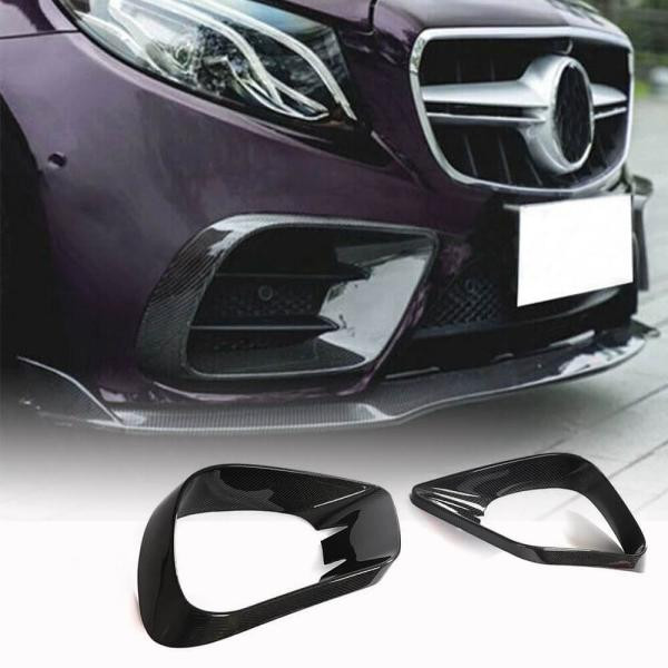 Купити Накладки на передній бампер (для AMG-Line 2017-2019, Карбон) для Mercedes E-class coupe C238