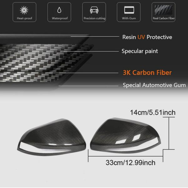 Купити Накладки на дзеркала (2014-2019, Карбон) для Mercedes Vito / V-class W447 2014- рр