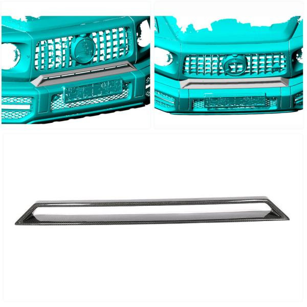 Купити Накладка на передній бампер V2 (для G63 AMG, Сухий карбон) для Mercedes G сlass W463 2018-2024 рр