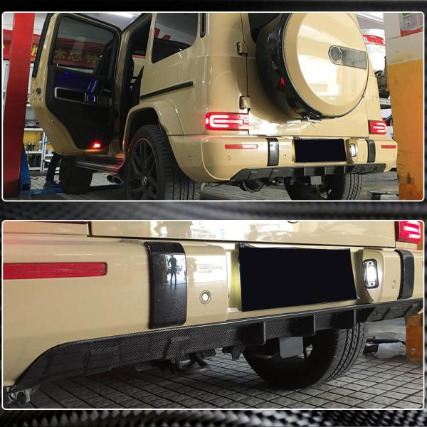 Купити Дифузор заднього бампера V1 (для G63 AMG, Карбон) для Mercedes G сlass W463 2018-2024 рр