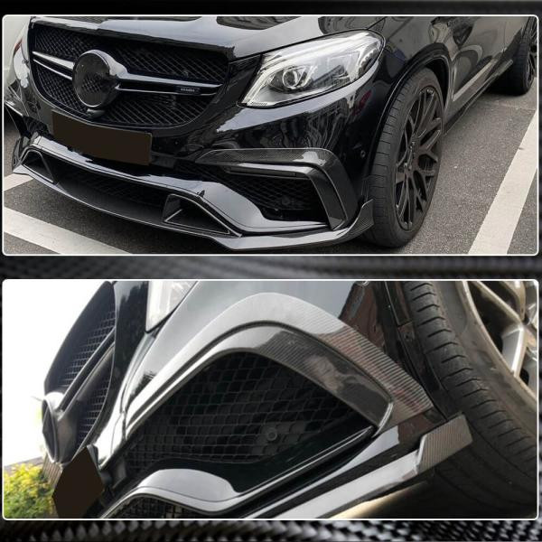Купити Накладки на передній бампер (для GLE63 AMG, Карбон) для Mercedes GLE coupe C292 2015-2019 рр