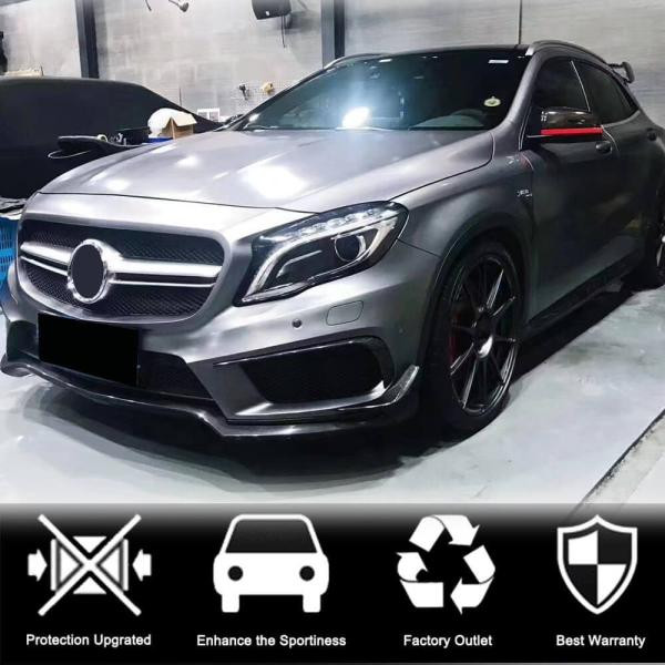 Купить Накладки на передний бампер (для GLA45 AMG 2013-2016, Карбон) для Mercedes GLA X156