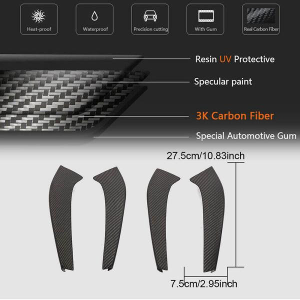 Купити Накладки на передній бампер V1 (для GT R 2016-2019, Карбон) для Mercedes AMG GT C190/R190