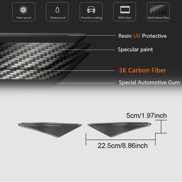 Купити Накладки на передній бампер Flap V1 (Карбон) для Mercedes SLS C197