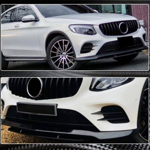 Купить Накладка на передний бампер Lip (для AMG-Line/GLC43 AMG, Карбон) для Mercedes GLC coupe C253