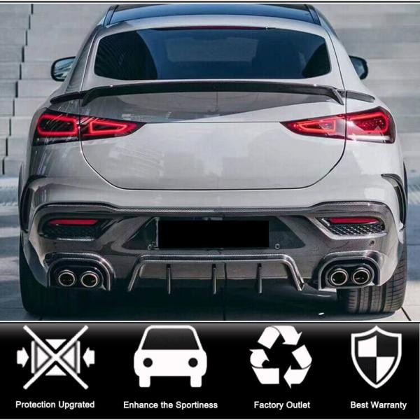 Купить Накладки на задний бампер (для GLE 350/GLE450/GLE63 2019-2023, Карбон) для Mercedes GLE coupe C167 2019- рр