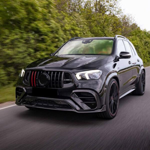 Купить Накладки на передний бампер Lip (GLE63 AMG, Карбон) для Mercedes GLE coupe C167 2019- рр