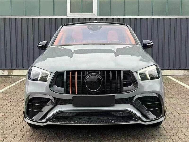 Купить Накладки на передний бампер (GLE63 AMG, Карбон) для Mercedes GLE coupe C292 2015-2019 гг