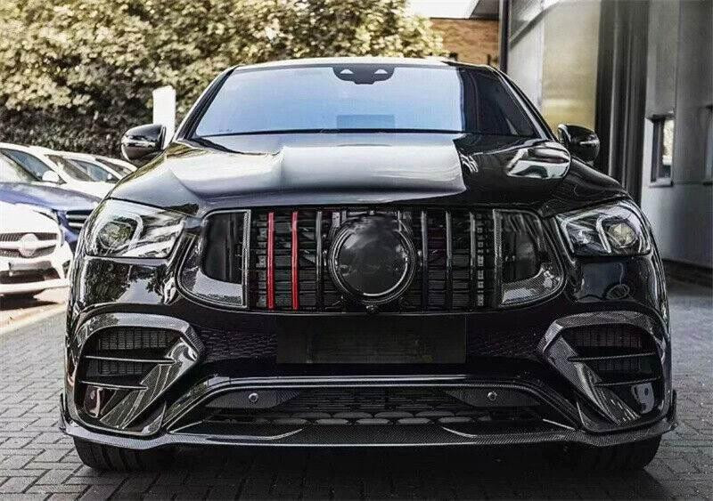 Купить Накладки на передний бампер (GLE63 AMG, Карбон) для Mercedes GLE coupe C292 2015-2019 гг