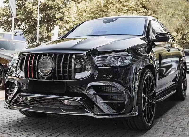 Купить Накладки на передний бампер (GLE63 AMG, Карбон) для Mercedes GLE coupe C292 2015-2019 гг