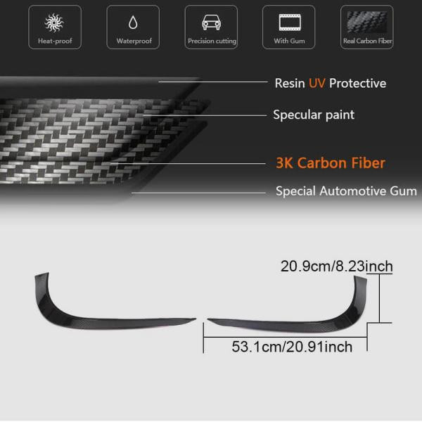 Купить Накладки на передний бампер (для Base 2016-2020, Карбон) для Mercedes SLK R172