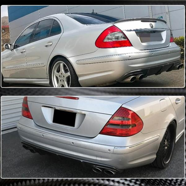 Купить Диффузор заднего бампера (для E55 AMG 2003-2006, Карбон) для Mercedes E-сlass W211