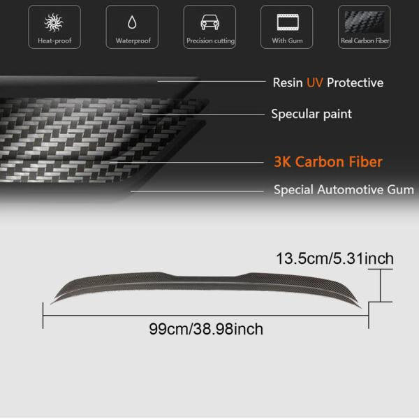 Купити Спойлер V2 (для GTI/R HB, Карбон) для Volkswagen Golf 7/E-Golf