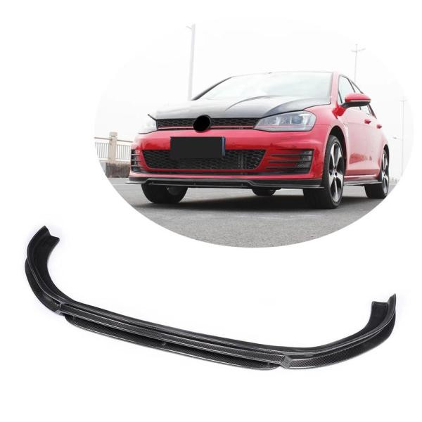 Купити Накладка на передній бампер Lip V3 (для GTI HB 2012-2017, Карбон) для Volkswagen Golf 7/E-Golf