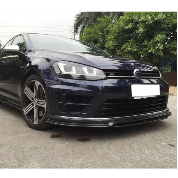 Купить Накладка на передний бампер Lip (для R/R-Line 2012-2017, Карбон) для Volkswagen Golf 7/E-Golf