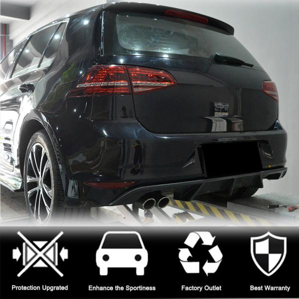 Купить Диффузор заднего бампера (для R/R-Line HB 2012-2017, Карбон) для Volkswagen Golf 7/E-Golf