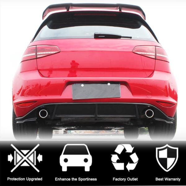 Купити Дифузор заднього бампера V3 (для Base/GTI HB 2012-2017, Карбон) для Volkswagen Golf 7/E-Golf