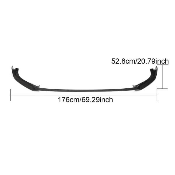 Купити Накладка на передній бампер Lip V2 (для R/R-Line 2017-2020, Карбон) для Volkswagen Golf 7/E-Golf