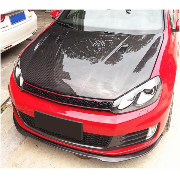 Купити Накладка на передній бампер Lip V1 (для GTI HB 2010-2013, Карбон) для Volkswagen Golf 6