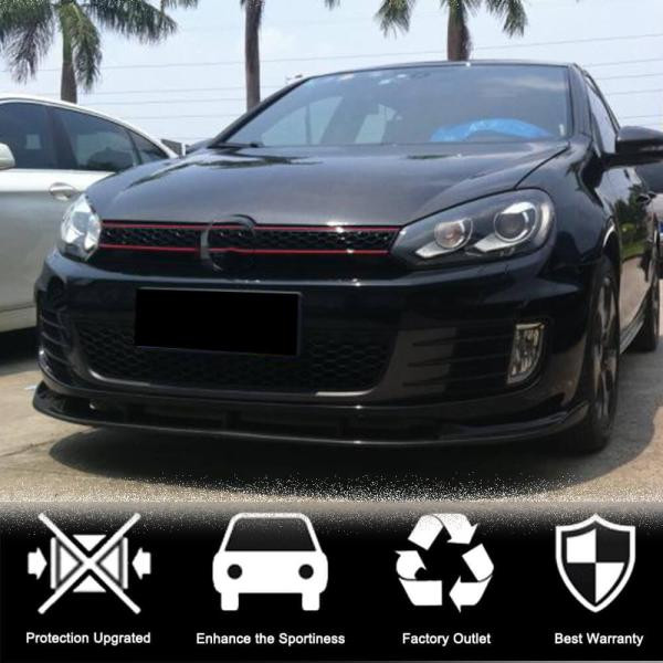 Купити Накладка на передній бампер Lip V2 (для GTI HB 2010-2013, Карбон) для Volkswagen Golf 6