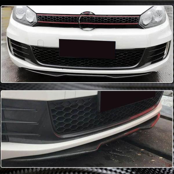 Купити Накладка на передній бампер Lip V4 (для GTI HB 2010-2013, Карбон) для Volkswagen Golf 6