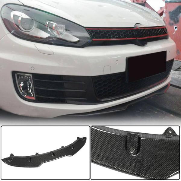 Купити Накладка на передній бампер Lip V4 (для GTI HB 2010-2013, Карбон) для Volkswagen Golf 6