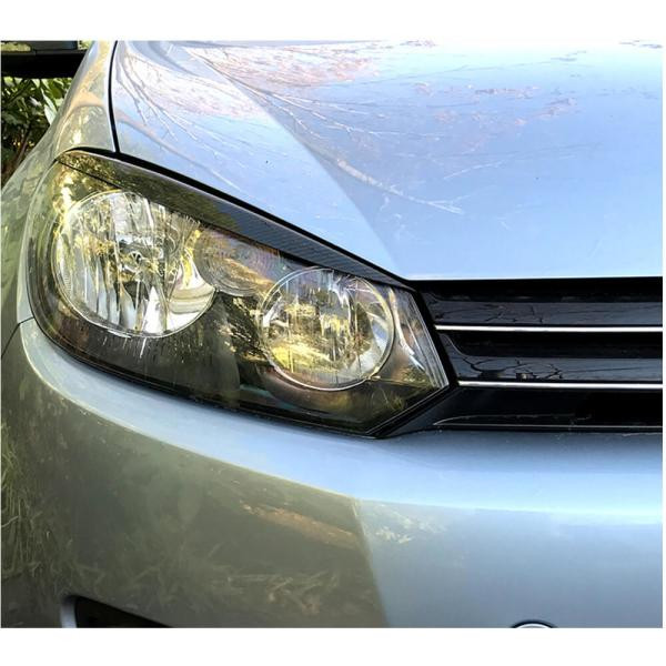Купить Ресницы на фары (для HB 2010-2013, Карбон) для Volkswagen Golf 6
