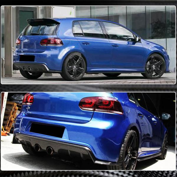 Купить Диффузор заднего бампера V1 (для R/R20 HB 2010-2013, Карбон) для Volkswagen Golf 6