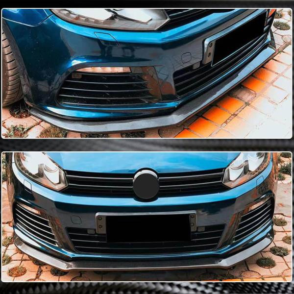 Купить Накладка на передний бампер Lip V2 (для R HB 2010-2013, Карбон) для Volkswagen Golf 6