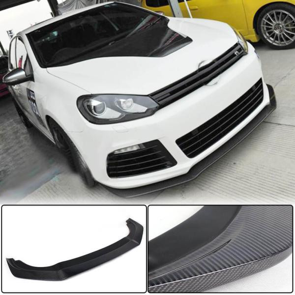 Купить Накладка на передний бампер Lip V2 (для R HB 2010-2013, Карбон) для Volkswagen Golf 6