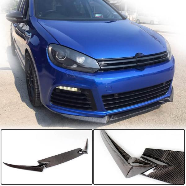 Купити Накладка на передній бампер Lip V3 (для R HB 2010-2013, Карбон) для Volkswagen Golf 6