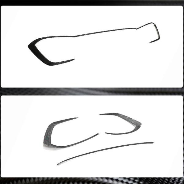 Купить Накладки на передний бампер (для GTI HB, Сухой карбон) для Volkswagen Golf 8