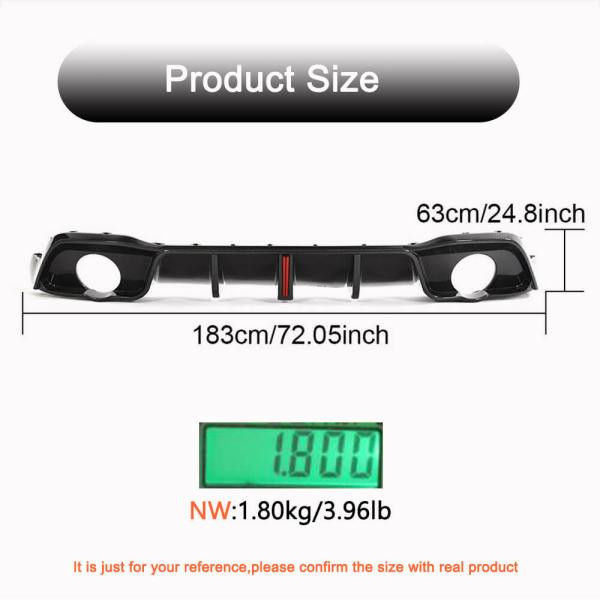 Купить Диффузор заднего бампера (для GTI HB, Карбон) для Volkswagen Golf 8