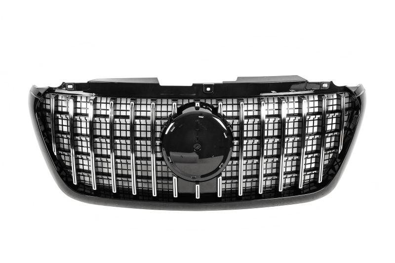 Купити Передня решітка Panamericana GT Chrome Premium V2 (З рамкою) для Mercedes Sprinter W907/W910 2018- рр