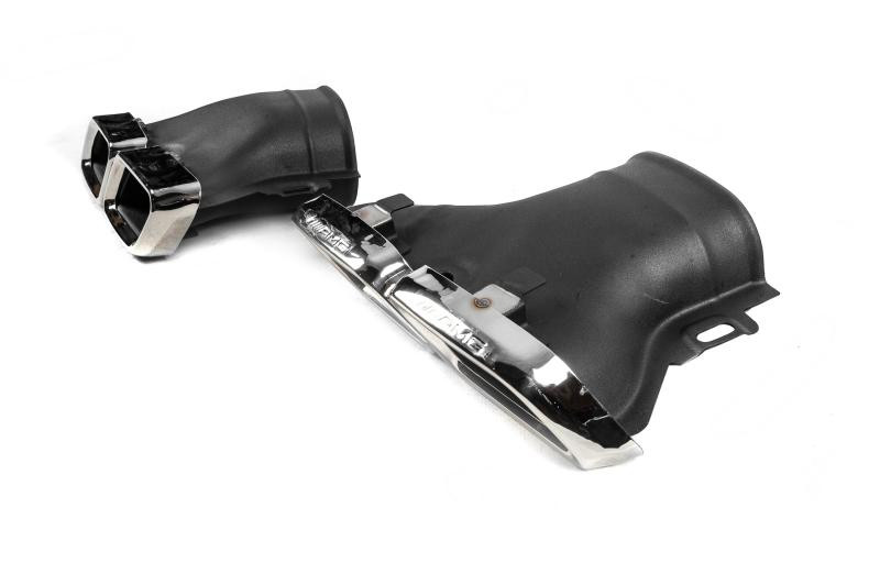 Купити Задній дифузор з насадками Silver (для AMG/AMG-Line, Дизайн E63 2016-2020) для Mercedes E-сlass W213 рр